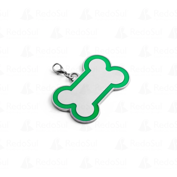Chaveiro personalizado em formato de osso com linha colorida à volta Chaveiro personalizado em formato de osso com linha colorida à volta